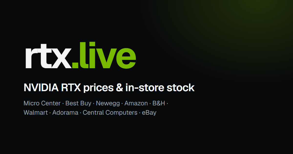 NVIDIA RTX Graphics Cards: Prices & Stock Compared | rtx.live